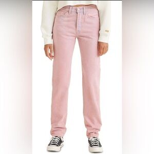 Levi's Soft Pink 501 Skinny Jeans